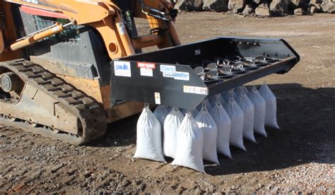 skid steer sand bagging attachment|sand bagger skid steer.